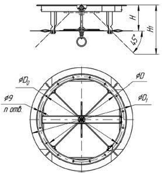 Рис.1. Чертеж воздухораспределителя ВР-2.5