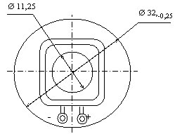 Размеры фотодиода ФД-288-01